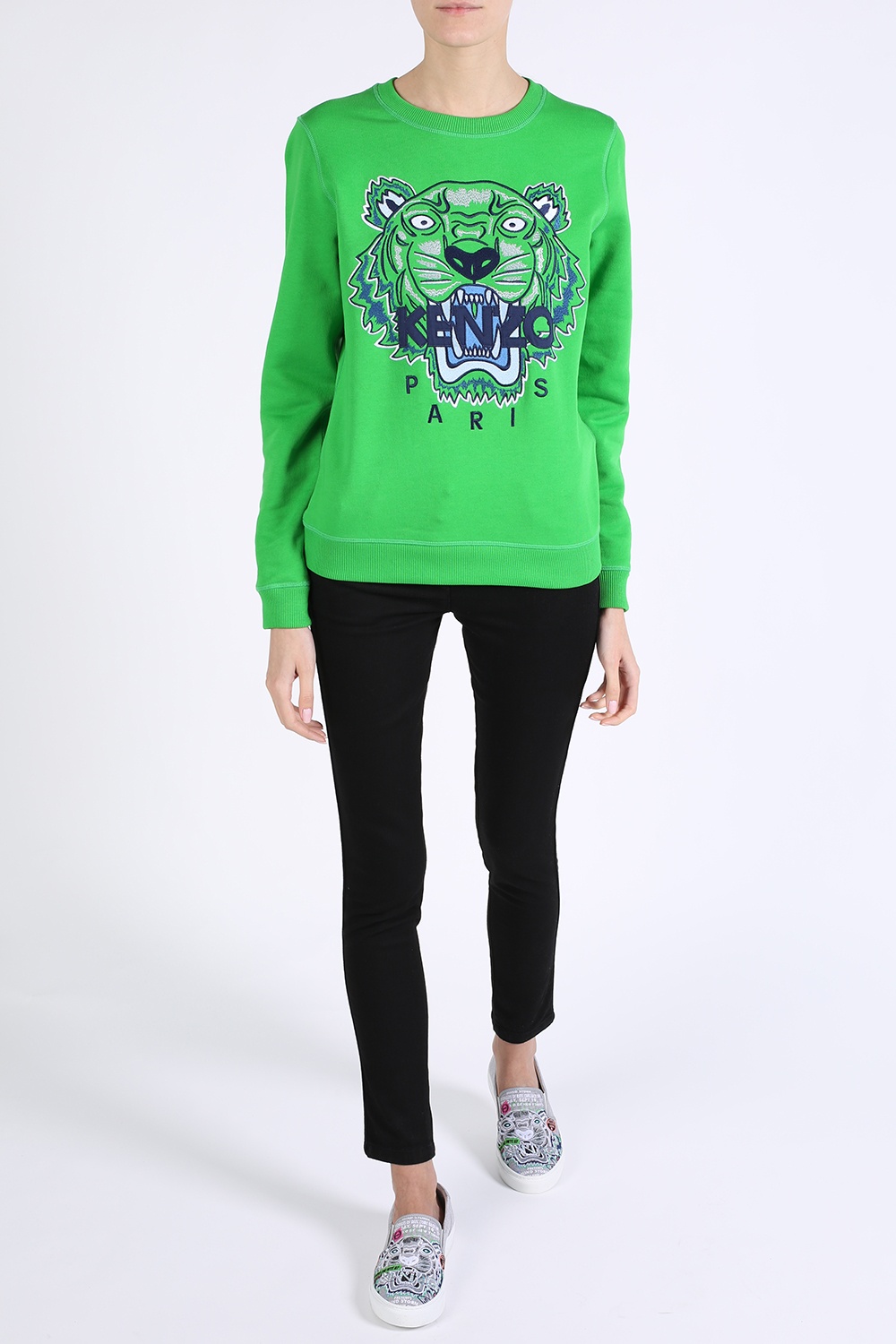 PochtaShops - embroidered sweatshirt linnen | Men's - Kenzo Tiger